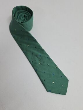 String Bean Plus+ Green Silk Embroidered Vintage Necktie
